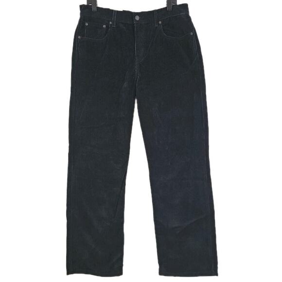 Levi’s ~Woman Size 31/30~ Black Corduroy Low Pro Mid Rise Straight Leg Jeans NWT - Picture 5 of 16